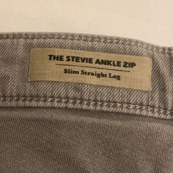 Gray Casual Pants AG Adriano Goldschmied The Stevie ankle zip size 32R - Picture 4 of 10